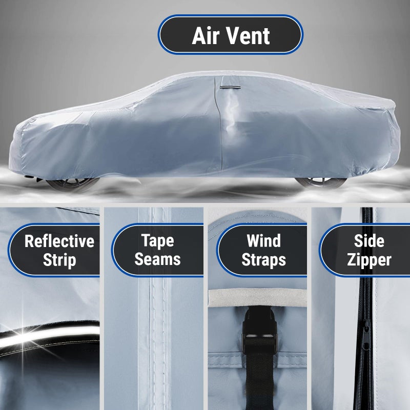 iCarCover Custom Car Cover for 1996-2008 BMW Z3, Z4, Waterproof All Weather Rain Snow UV Sun Protector Full Exterior Weatherproof Indoor Outdoor Car Cover with Strap - Image 5